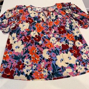 Karlie by model Karlie Kloss Floral Blouse - Red, Pink, Blue